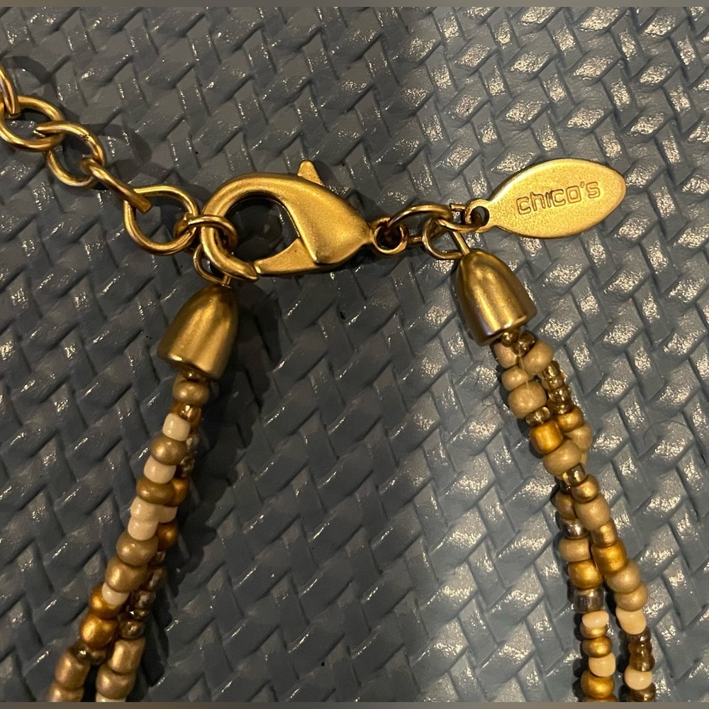 NWOT Chico’s Double Strand Necklace - Picture 3 of 3